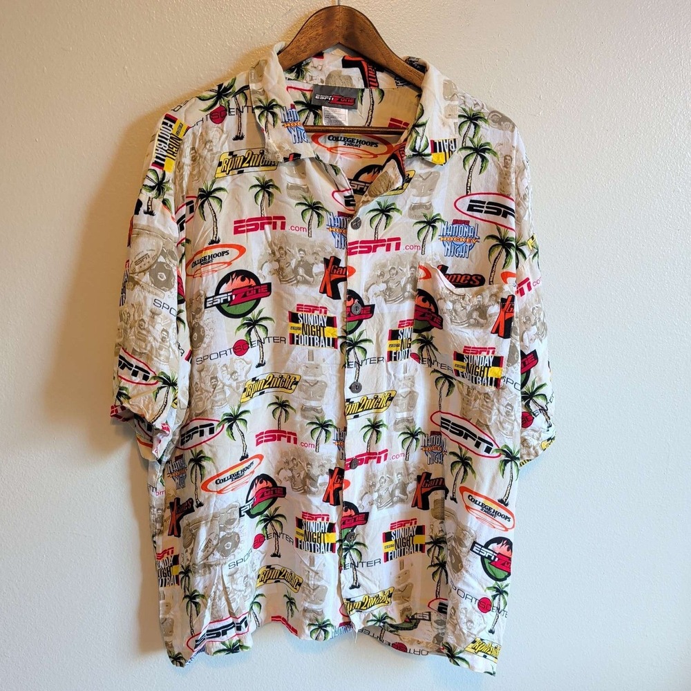 ESPN Zone Button Down Shirt Mens XXL SportsCenter Sunday Night Football